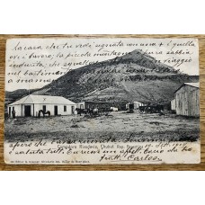 COMODORO RIVADAVIA CHUBUT ANTIGUA TARJETA POSTAL 1904 ENVIADA POR INMIGRANTE ITALIANO QUE SEÑALA EL ESTABLECIMIENTO DONDE TRABAJA